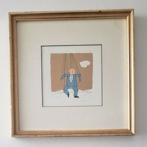 Framed Harry Araten Puppet 1984 Art EA 6/100